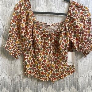 Floral Puff Sleeve Top